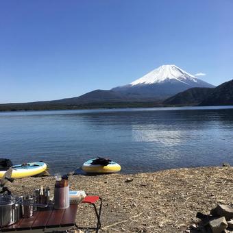 湖 湖 富士山,自然,湖の写真素材