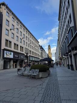 ヨーロッパの街並み ヨーロッパ,石畳,道の写真素材