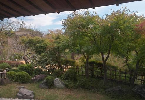 日本庭園の秋の写真