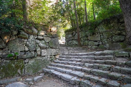 滋賀・近江八幡市 安土城 黒金門跡 黒金門跡,城,石垣の写真素材