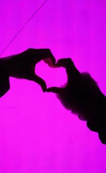 two people heart, pink, heart, two people, JPG