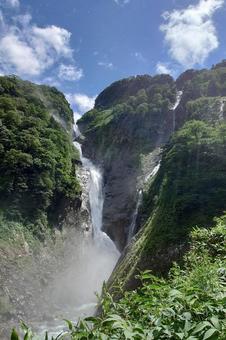 富山県-称名滝とハンノキ滝 富山県-称名滝とハンノキ滝の写真