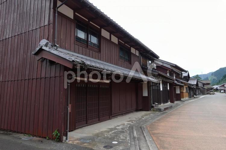 【福井】若狭熊川宿の風景 若狭熊川宿,道の駅,古民家の写真素材