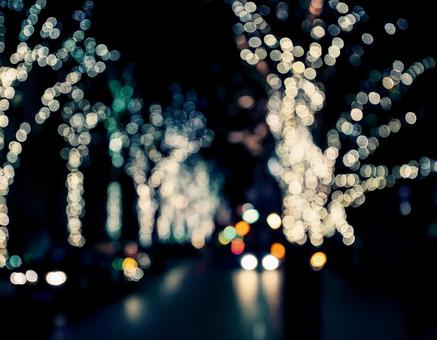 クリスマス時期のイルミネーション2 イルミネーション,冬,夜景の写真素材