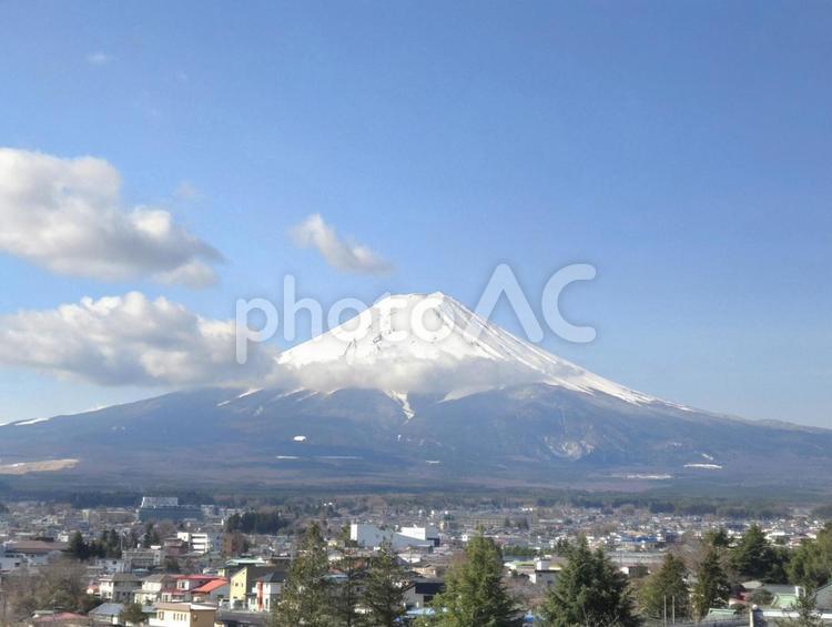富士山の雪景色 富士山,雪景色,自然の写真素材