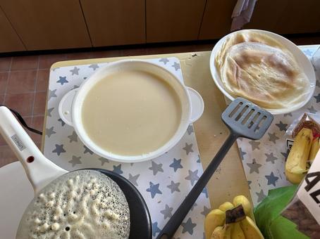 クレープ クレープ クレープ,手作り,お家おやつの写真素材