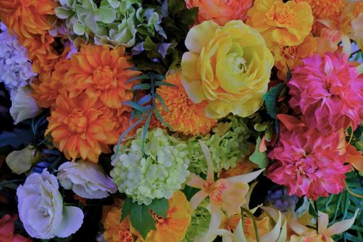 色とりどりのフラワーアレンジメント 色とりどりのフラワーアレンジメント 花,フラワーアレンジメント,カラフルの写真素材