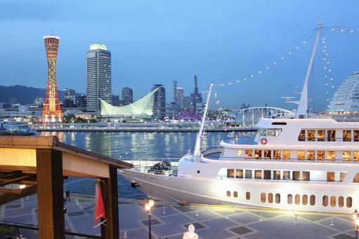 Kobe Harborland (night view), hafenland, kobe, kobe-turm, JPG