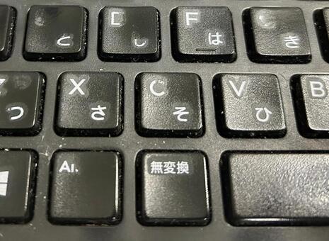 汚れたキーボード キーボード,擦れ,汚れの写真素材