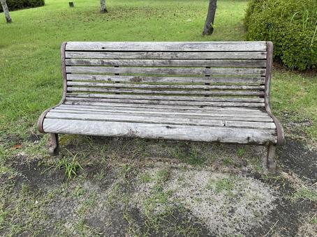 公園のベンチ木 公園のベンチ木の写真