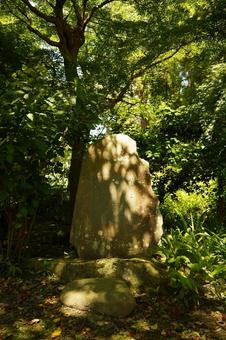 北鎌倉、、浄智寺の石碑 北鎌倉、、浄智寺の石碑 石碑,清涼,緑の写真素材