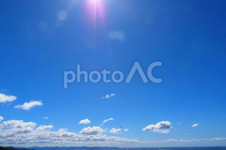 海と青空と白い雲 海,青空,夏空の写真素材