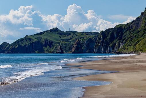 イタンキ浜 イタンキ浜,海,海岸の写真素材