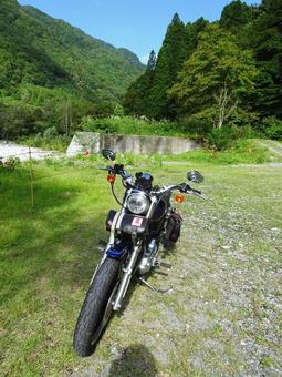 バイクツーリング バイクツーリング バイク,ツーリング,風景の写真素材