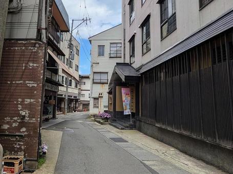 山形県肘折温泉の温泉街 山形県肘折温泉の温泉街の写真