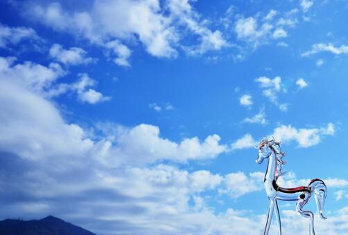 年賀状2026午年の素材_ガラスの馬3 年賀状,2026,午年の写真素材