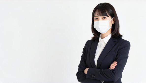 マスクをつける人 マスクをつける人の写真