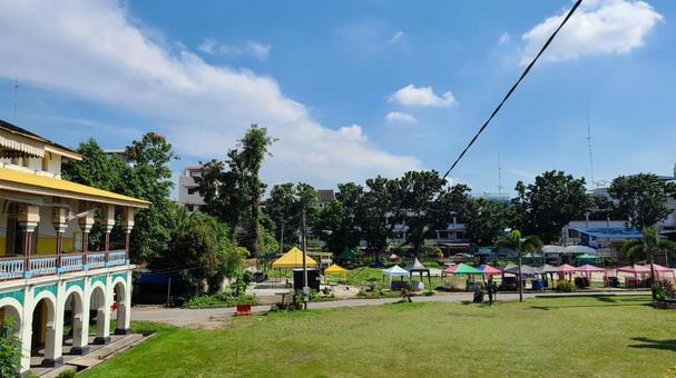 庭園の芝 広場,庭園,宮殿の写真素材