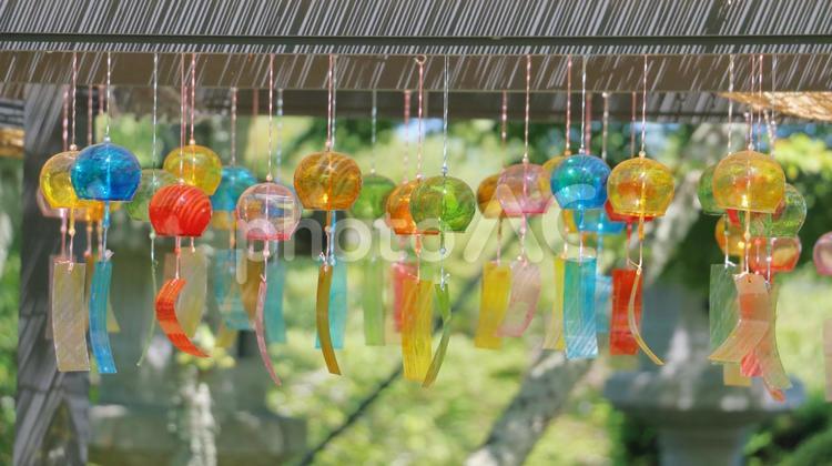 夏の風物詩　風鈴 風鈴,夏,ガラス風鈴の写真素材