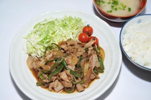 美味しそうな豚の生姜焼き 豚の生姜焼き,料理,食事の写真素材