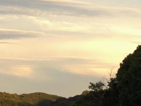 雨上がりの夕暮れ 雨上がりの夕暮れの写真