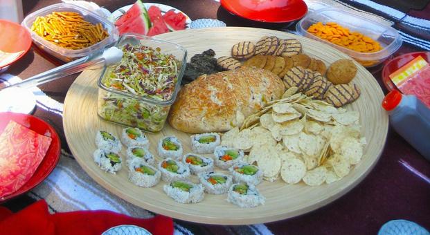 ピクニック ピクニック,朝食,昼食の写真素材