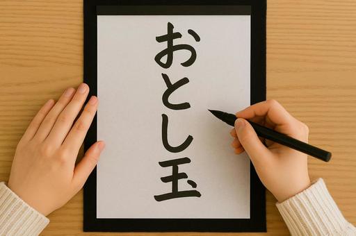 お正月の書き初めの写真