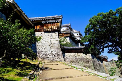 松山城 松山城,松山観光,石垣の写真素材