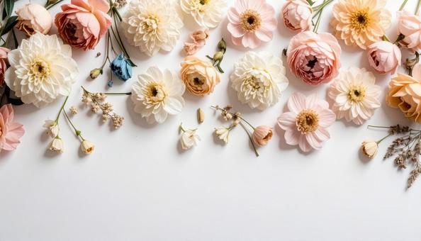 花が散らばる背景 花が散らばる背景の写真