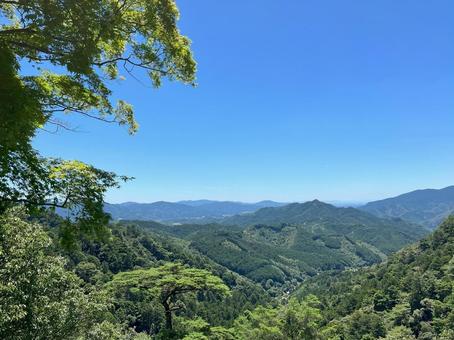 山 山 青空,晴天,快晴の写真素材