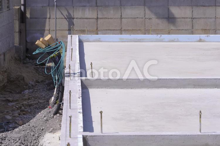 新築住宅の基礎工事 基礎工事,新築,工事現場の写真素材