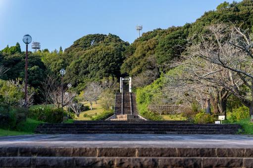 夕暮れの久峰総合公園 夕暮れの久峰総合公園 夕方,夕暮れ,公園の写真素材