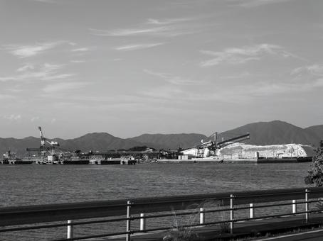 塩の島 白黒,モノクロ,塩の島の写真素材