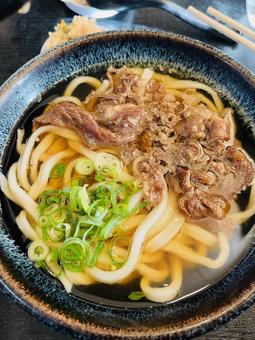 Photo, udon, meat, sweet and sour, 