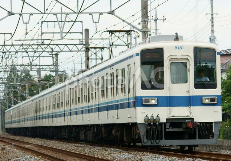 東上線　編成写真 東上線,東武鉄道,8000型の写真素材