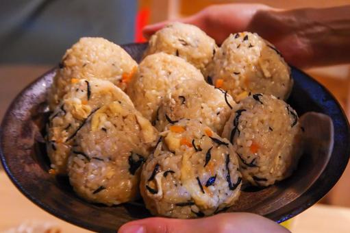 Photo, rice ball, rice, snack, 