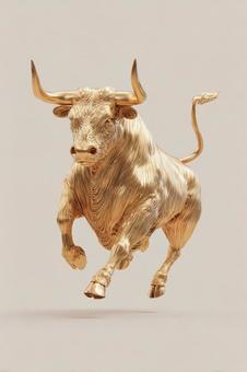 投資と成功のシンボル、黄金の雄牛 投資と成功のシンボル、黄金の雄牛の写真