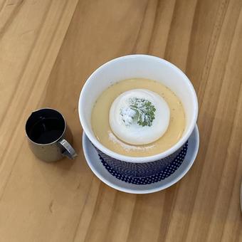 Photo, pudding, smooth, fresh cream, 