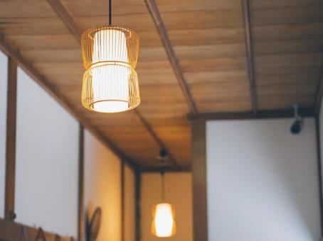 Lighting of a Japanese-style inn, żarówka, w domu, wnętrze, JPG