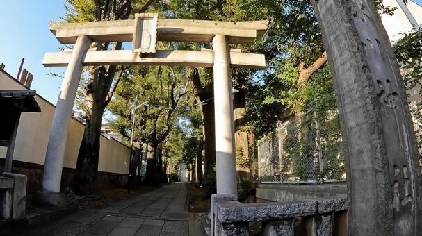 東京都品川区西五反田　桐ヶ谷氷川神社 パワースポット,屋外,観光の写真素材