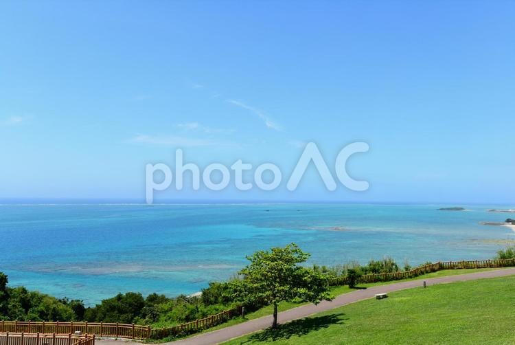 沖縄　風景　絶景 日本,沖縄,海の写真素材