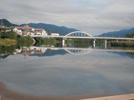 川の流れ・日本の自然風景 川の流れ・日本の自然風景 橋,川,水面の写真素材