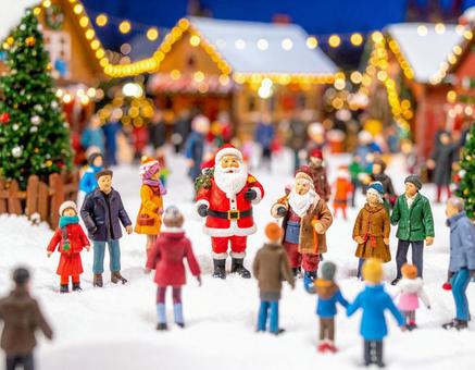 クリスマスのイベントの街の風景 クリスマスのイベントの街の風景の写真