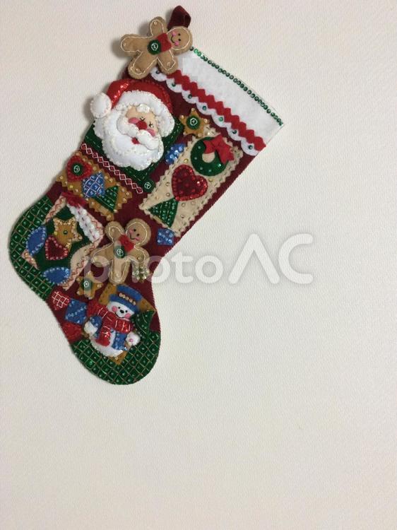 クリスマスブーツ　８　左上 メリークリスマス,クリスマス,クリスマスイブの写真素材