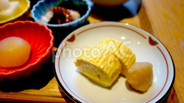 京料理　ランチ　おばんざい　だし巻き卵 美味しい,だし巻き卵,ランチの写真素材