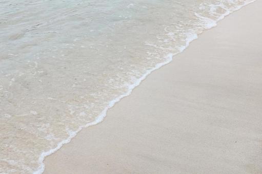 和歌山県白良浜の波打ち際_01 波,波打ち際,砂浜の写真素材