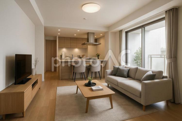 モデルルームの室内風景 新築,住宅,マンションの写真素材