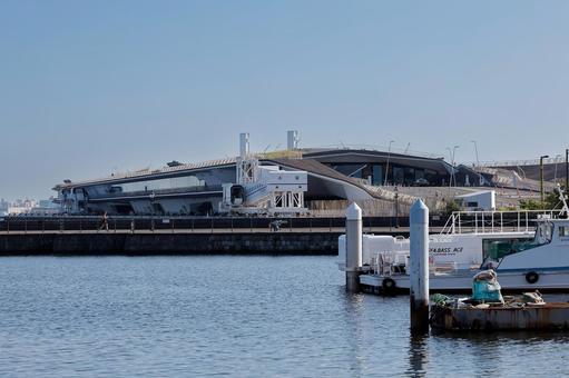 横浜大桟橋の絶景 横浜大桟橋の絶景 横浜,大桟橋,港の写真素材