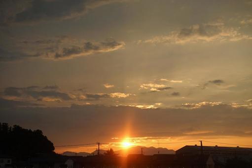 夏の夕暮れ 夏の夕暮れの写真