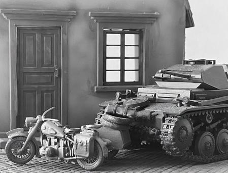 おもちゃの戦車 プラモデル,戦争,試合時の写真素材
